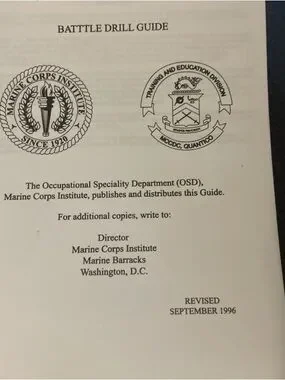 Usmc Book Command Other | Usmc Book One Basic Infantry Training Book Battle Drill Guide ...